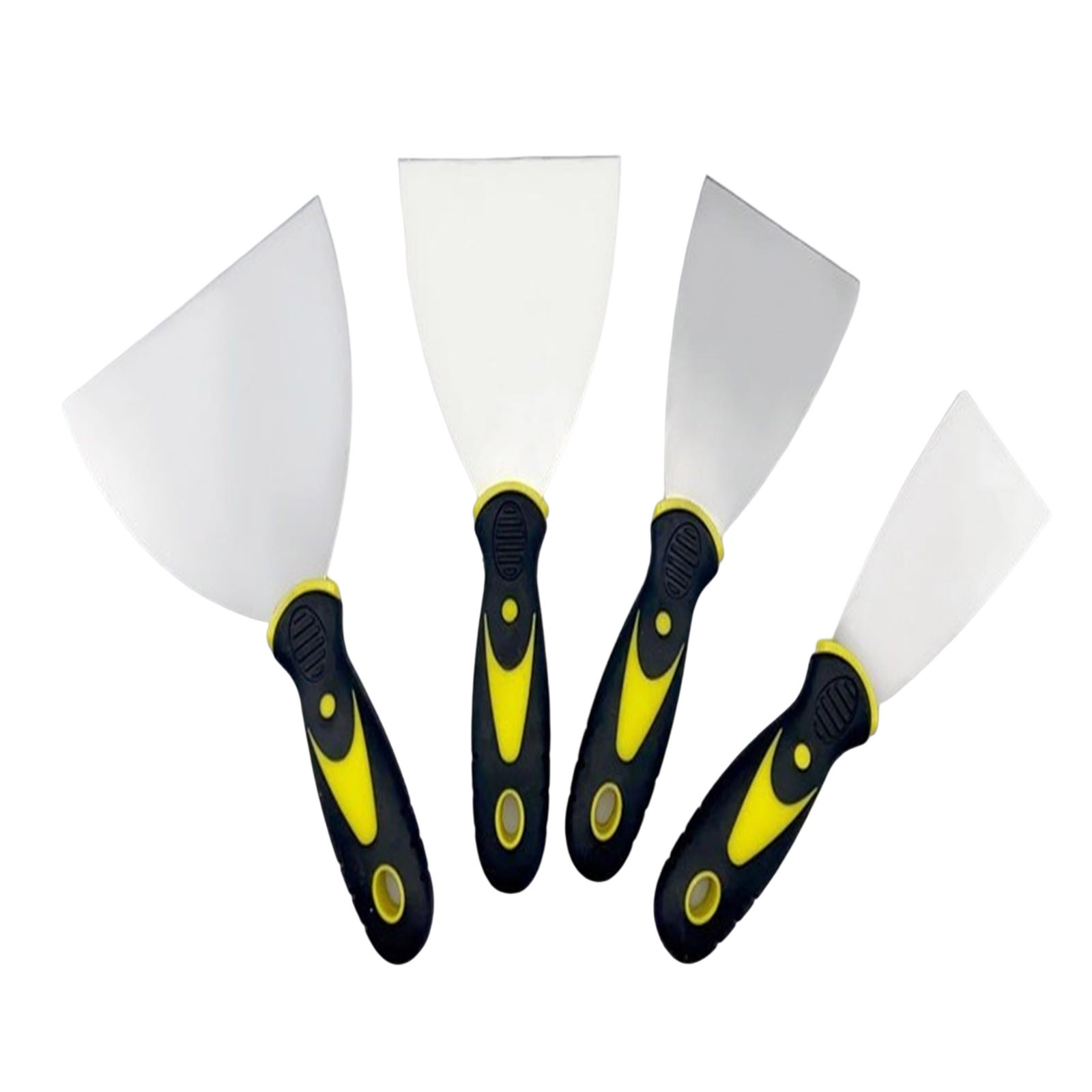 Dusknt Clearance! Polishing Stone, Two-Color Handle Putty Knife Plaster Knife Scraper Putty Knife Paint Tool Thickened Scraper Non-Stainless Steel Cleaning Knife A, a Stainless Steel Cleaning Knife